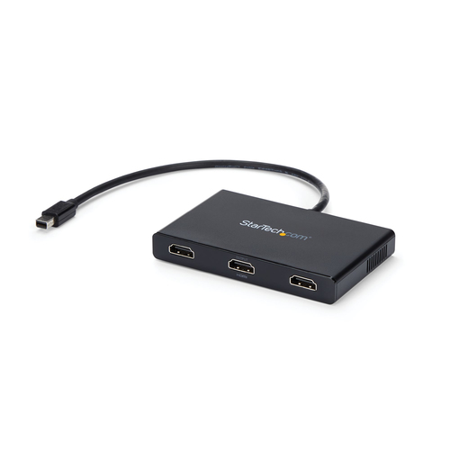 StarTech.com Mini DisplayPort to HDMI Mult Monitor Splitter 3-Port MST Hub - Video-/Audio-Splitter - 3 x HDMI - Desktop - AC 100/240 V 