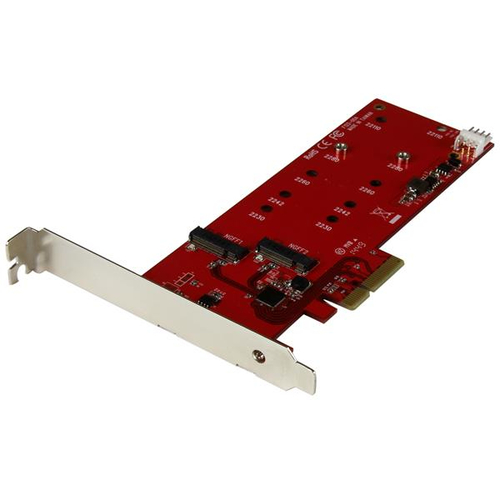 StarTech.com 2x M.2 SSD Controller Card - PCIe - M.2 SATA III NGFF Card - Speicher-Controller - M.2 (M.2) - M.2 Card / SATA 6Gb/s - 6 GBps - PCIe 2.0 x2 