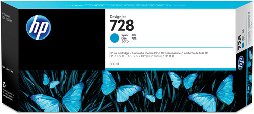 HP 728 300-ml Cyan Tintenpatrone 