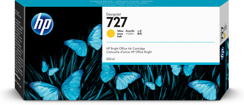 HP 727 300-ml Tintenpatrone Gelb 