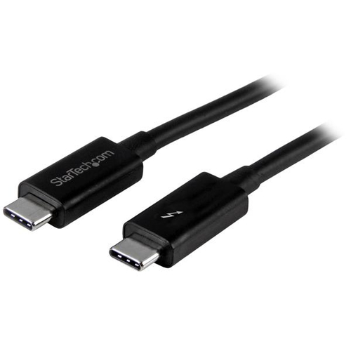StarTech.com 2,0mThunderbolt 3 (20Gbit/s) USB-C Kabel - Thunderbolt, USB und DisplayPort kompatibel - Thunderbolt-Kabel - 24-Pin-USB Typ C (M) bis 24-Pin-USB Typ C (M) - 2,0m (Thunderbolt 3 / USB / DisplayPort) - Schwarz (TBLT3MM2M) 