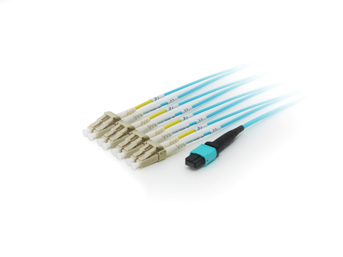 Equip 25558307 Glasfaserkabel 3 m OM4 MPO LC Aqua (25558307) 