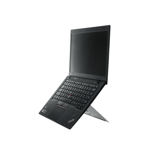 R-GO Riser Attachable Laptopstaender sw ergonomisch Aluminium 1,2mm duenn bis 5kg 4 Positionen 25,4cm bis 55,88cm 10Zoll bis 22Zoll 
