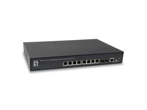 Level One GEP-1061 8 x 10/100/1000 (PoE+) + 2 x Gigabit SFP 