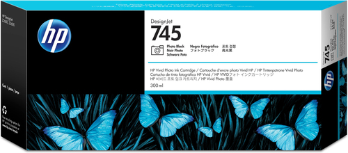 HP 745 - Photo schwarz - Original - DesignJet - Tintenpatrone (F9K04A) 