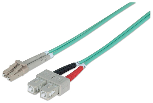 Intellinet - Patch-Kabel - LC Multi-Mode (M) - bis - SC multi-mode (M) - 20,0m - Glasfaser - 50/125 Mikrometer - OM4 - halogenfrei - violett (751186) 