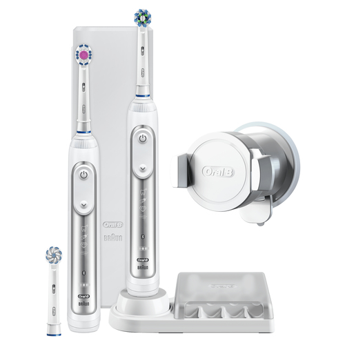 Oral-B Genius 8900 Elektrische Zahnbrste mit 2. Handstck - silber (Genius 8900) 
