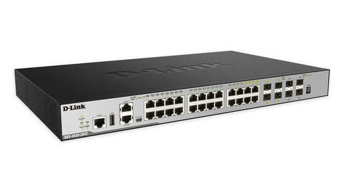 D-Link DGS-3630-28TC/SI 20x 10/100/1000 + 4x Kombi-Gigabit-SFP + 4x 10 Gigabit SFP+ 