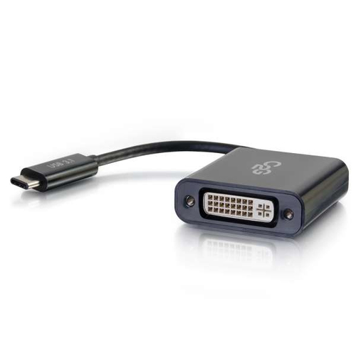 C2G USB-C to DVI-D Video Adapter Converter - Externer Videoadapter - USB 3,1 - DisplayPort - Schwarz (80524) 