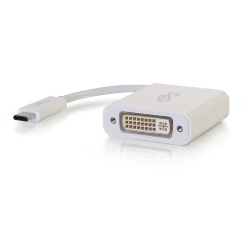 C2G USB-C to DVI-D Video Adapter Converter - Externer Videoadapter - USB 3,1 - DisplayPort - wei (80525) 