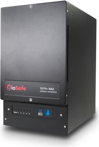 ioSafe 1019+ Eingebauter Ethernet-Anschluss Tower Schwarz NAS (75202-3830-0200) 