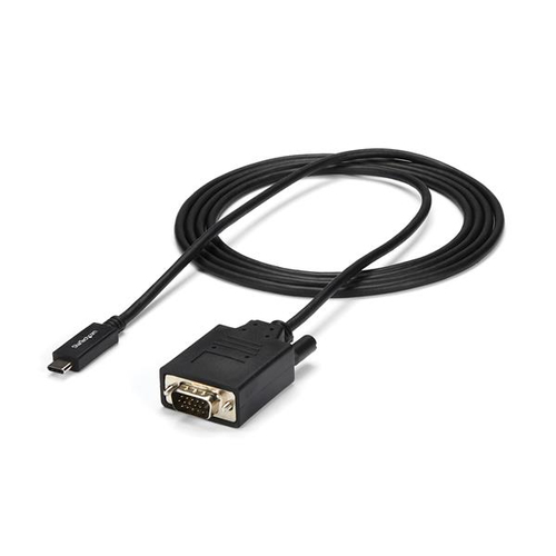 StarTech.com USB-C auf VGA Adapterkabel - USB Typ-C auf VGA Konverter / Adapter - 1920x1200 - Externer Videoadapter - USB Type-C - VGA - Schwarz (CDP2VGAMM2MB) 