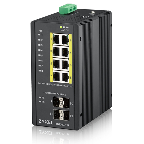 ZyXEL Switch 12x GE RGS200-12P Managed  PoE Switch 