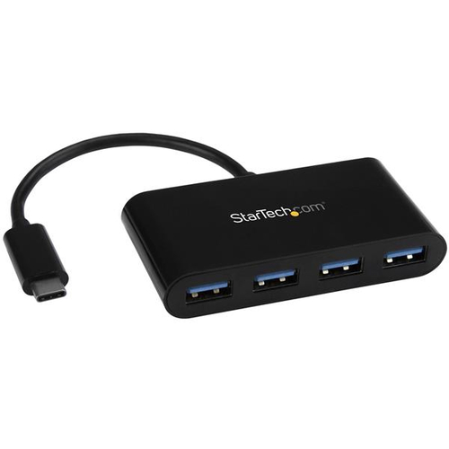 StarTech.com 4 Port USB 3.0 Hub - USB-C to 4x USB-A - Bus Powered - Hub - 4 x SuperSpeed USB 3.0 - Desktop 