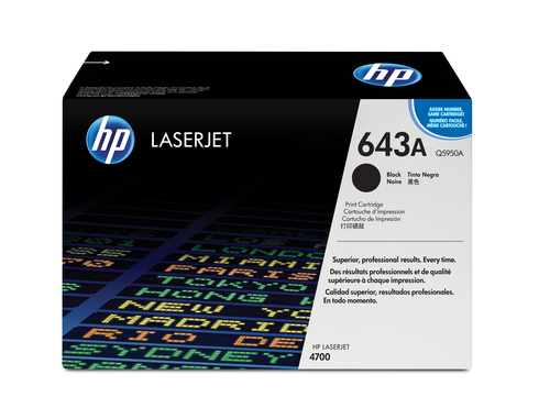 HP Toner Q5950A (643A) - Schwarz - Kapazitt: 11.000 Seiten (Q5950A) 