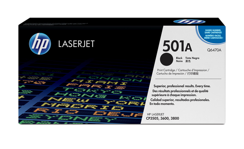 HP Toner Q6470A (501A) - Schwarz - Kapazitt: 6.000 Seiten (Q6470A) 