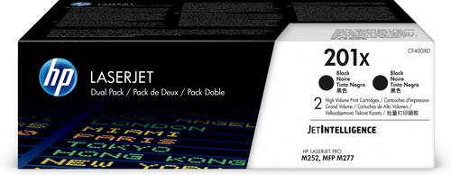 HP Toner CF400XD (201X) - Doppelpack - Schwarz - Kapazitt: 2x 2.800 Seiten (CF400XD) 