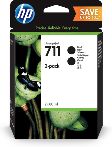HP 771 - 2er-Pack - 80 ml - High Capacity - Schwarz - Original - DesignJet - Tintenpatrone (P2V31A) 