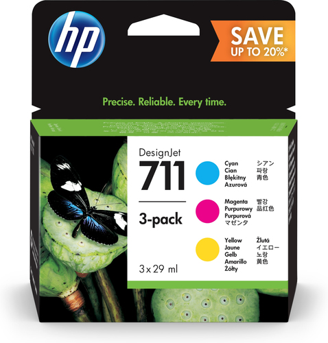 HP 711 28ml Tintenpatrone CMY 3-Pack 