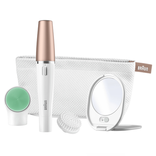Braun Face 851v Gesichtsreinigungsbrste/-epilierer, Beauty Edition Bronze Vitalisierender Aufsatz, Tasche, Spiegel 