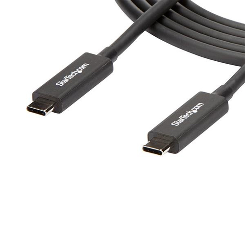 StarTech TBLT3MM2MA Thunderbolt 3 Kabel Thunderbolt 3 Stecker auf Stecker, 40Gbit, 2m, schwarz 