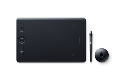 Wacom Intuos Pro Medium - Digitalisierer - 22.4 x 14.8 cm - Multi-Touch - elektromagnetisch - drahtlos, verkabelt - USB, Bluetooth - Schwarz 