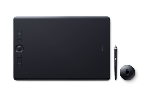 Wacom Intuos Pro Large - Digitalisierer - 31.1 x 21.6 cm - Multi-Touch - elektromagnetisch - 8 Tasten - drahtlos, verkabelt - USB, Bluetooth - Schwarz 