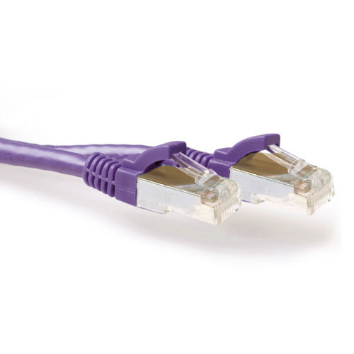 ACT Purple 30 meter LSZH SFTP CAT6A patch cable snagless with RJ45 connectors. Cat6a s/ftp lszh sng pl 30.00m (FB8730) 