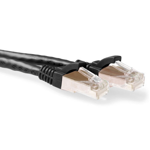 ACT Black 25 meter LSZH SFTP CAT6A patch cable snagless with RJ45 connectors CAT6A S/FTP LSZH SNG BK 25.00M (FB7925) 