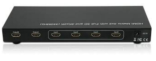 Techly HDMI Matrix Switch 4X2 mit 4K2K 