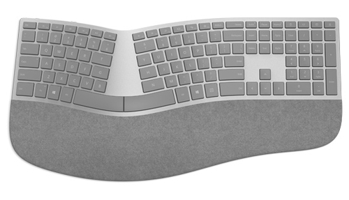 Surface Ergonomic Keyboard, Tastatur silber/grau 