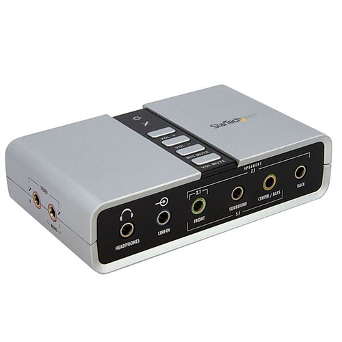 StarTech.com USB Soundbox 7,1 Adapter - externe USB Soundkarte mit SPDIF Didital Audio - Soundkarte - 48 kHz - 7,1 - USB2.0 (ICUSBAUDIO7D) 