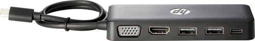 HP Travel Hub - Port Replicator - USB-C - VGA, HDMI - fr Chromebook 13 G1, EliteBook 1040 G4, EliteBook x360, Pro x2, ZBook 15 G4, 17 G4, Studio G4 