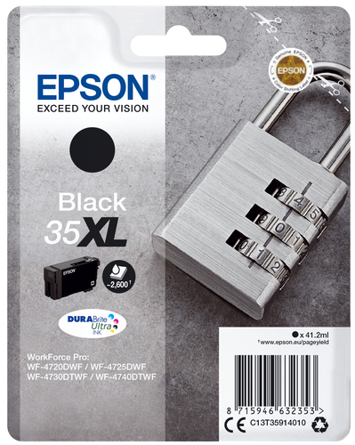 Epson 35XL - 41,2 ml - XL - Schwarz - Original - Tintenpatrone (C13T35914010) 