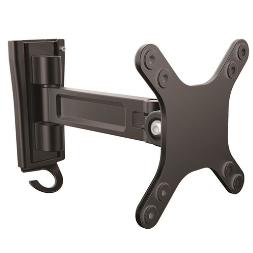 StarTech.com Monitorarm fr Wandmontage - Ein Gelenk - Fr VESA Monitore / Flachbild TV fr bis zu 68,60cm (27 Zoll)  (15Kg) - Monitor Wandhalterung - Verstellbarer Arm (Befestigungsplatte) fr Monitor/flaches Paneel - Aluminium - Schwarz - Bildschirmgr 
