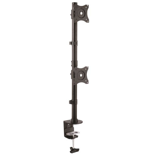 StarTech.com Vertikale Dual Monitorhalterung - Stahl - Fr VESA Monitore bis zu 68,60cm (27 Zoll)  (10Kg) - Verstellbare zweifach Monitorhalterung - Tischhalterung fr 2 Monitore - stabiler Stahl - Schwarz - Bildschirmgre: 33-68.6 cm (13 Zoll-27 Zoll) 