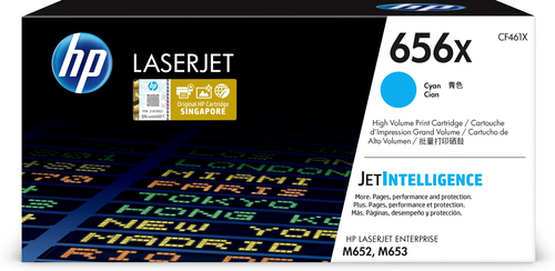 HP 656X - Hohe Ergiebigkeit - Cyan - Original - LaserJet - Tonerpatrone (CF461X) - fr Color LaserJet Enterprise M652dn, M652n, M653dn, M653x (CF461X) 