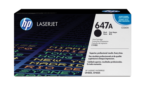 HP Toner CE260A (647A) - Schwarz - Kapazitt: 8.500 Seiten (CE260A) 