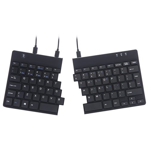 R-GO Split Tastatur US-Layout schwarz 