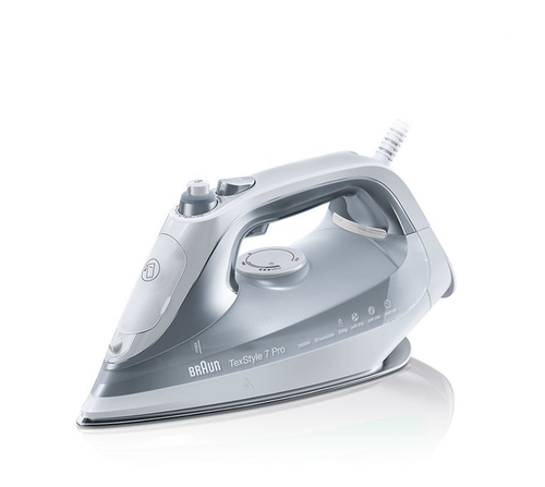 Braun TexStyle 7 Pro Dampfbgeleisen Eloxalsohle 2800W Silber - Wei (SI 7088) 