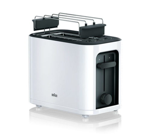Braun HT 3010 WH PurEase 2-Scheiben-Toaster wei 