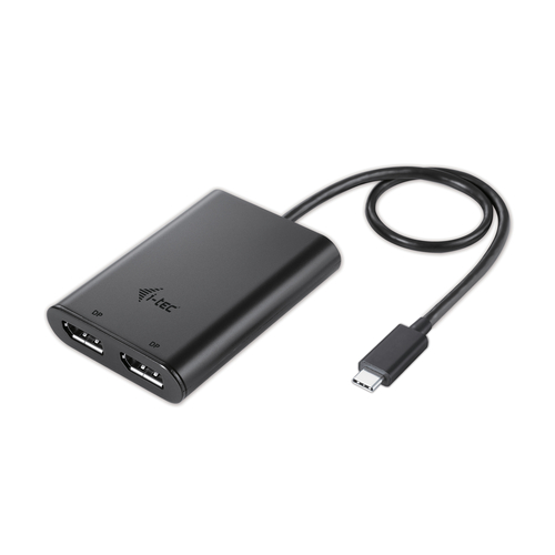 I-TEC USB C auf Dual DisplayPort VideoAdapter 2x DisplayPort 4K Ultra HD kompatibel mit Thunderbolt 3 