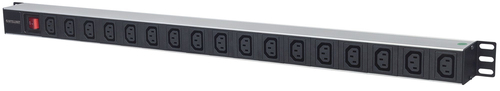 Intellinet - Stromverteilungseinheit (Rack - einbaufhig) - WS 110-250 V - Eingabe, Eingang IEC 60320 C14 - Ausgangsbuchsen: 17 (IEC 60320 C13) - 48.3 cm (19 Zoll) - 2 m 