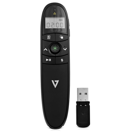 V7 Professional Wireless Green Laser Presenter WP2000G-1E - Prsentations-Fernsteuerung - HF 