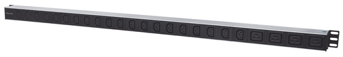 Intellinet - Stromverteilungseinheit (Rack - einbaufhig) - WS 110-250 V - Eingabe, Eingang IEC 60320 C14 - Ausgangsbuchsen: 24 - 48,3 cm (19 Zoll) - 2 m (163675) 