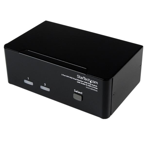 StarTech SV231DDVDUA 2 Port DVI VGA KVM Switch mit 