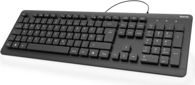 Hama KC-600 - Tastatur - USB - Deutsch - Schwarz (00182682) 