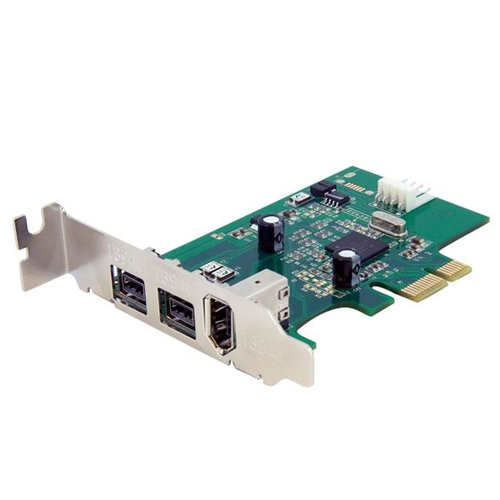 StarTech.com 3 Port 800+400 FireWire PCI Express Schnittstellen Combo Karte - Low Profile - FireWire-Adapter - PCIe Low Profile - FireWire 800 - 2 Anschlsse + 1 x FireWire (PEX1394B3LP) 