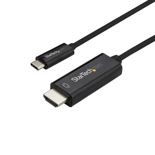 StarTech CDP2HD1MBNL USB-C Adapterkabel USB-C Stecker (DP Alt) auf HDMI 2.0 Stecker, 1m, schwarz 