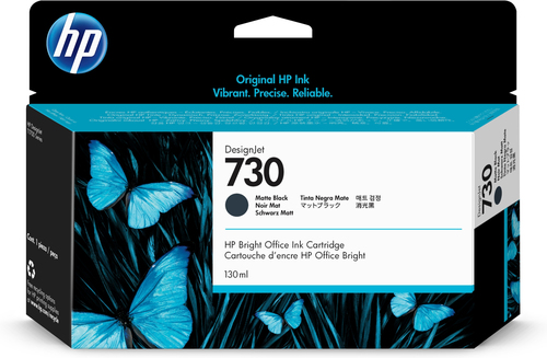 HP 730 130 ml Tinte Matt Schwarz 